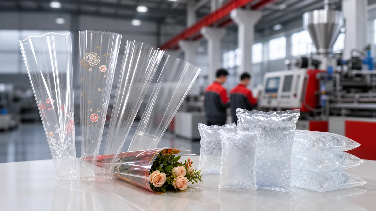 鲜花袋与冰袋成品